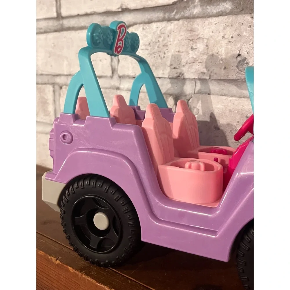 2023 Mattel Barbie Little People Beach Cruiser Jeep Purple Pink With Sounds‎